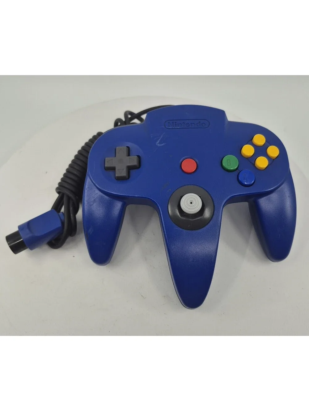 Nintendo 64 Controller N64 Wired OEM Authentic Joystick NUS-005 Blue - TESTED!